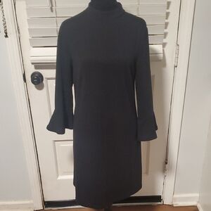 Aryeh Black Long Sleeve Midi Dress